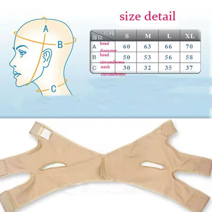 V-förmige Hebemaske mit verstellbarem Doppelkinnriemen für Frauen