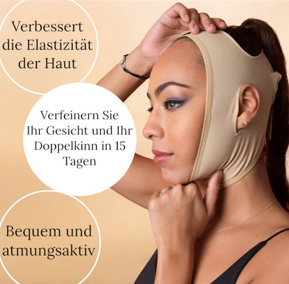 V-förmige Hebemaske mit verstellbarem Doppelkinnriemen für Frauen
